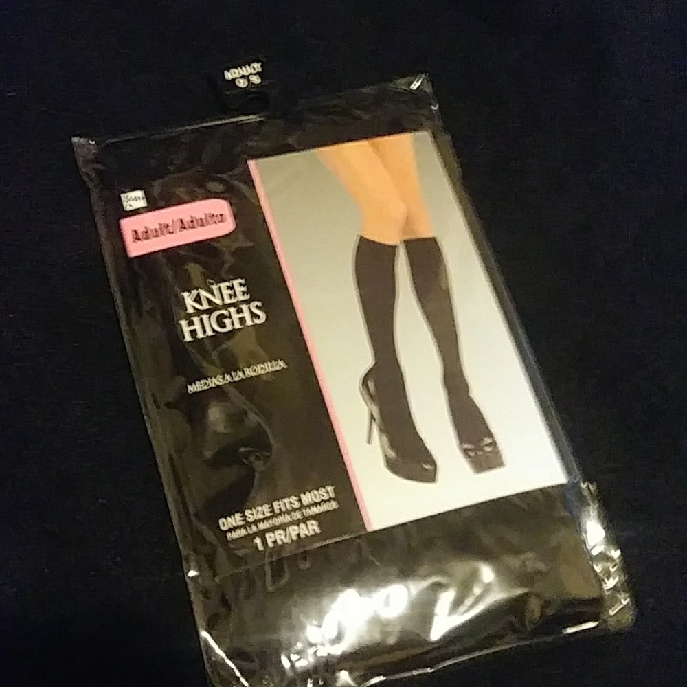 Black knee high socks